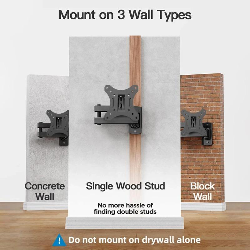 Adjustable TV Mounts Wall Mount Bracket Supports 10"-32" LED/LCD TVS,Holds Up To 10kg, 100*100, Home Office Use TV Stand