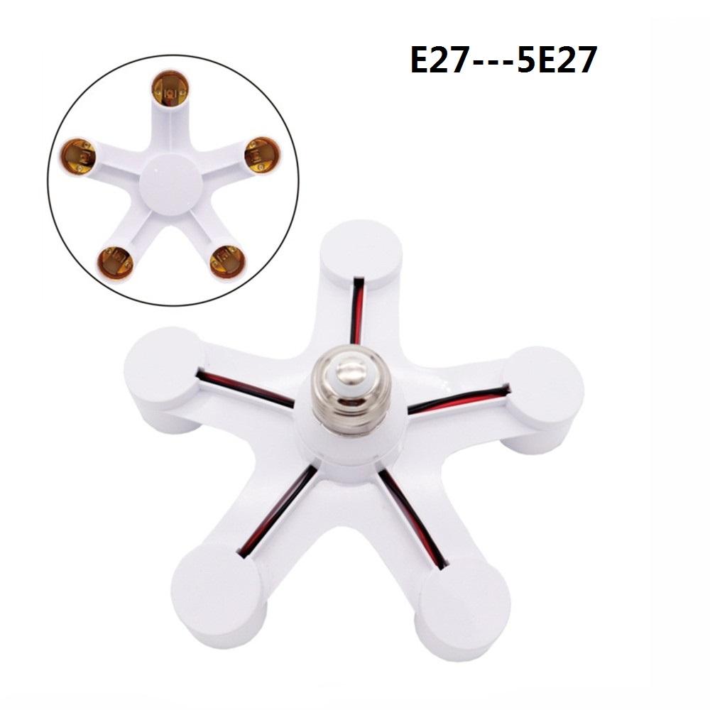 Screw E27 LED Base Light E27 to E27 Splitter Adapter Lamp Holder E27 Socket Blub Holder Converter 3 in 1 / 4 in 1 / 5 in 1