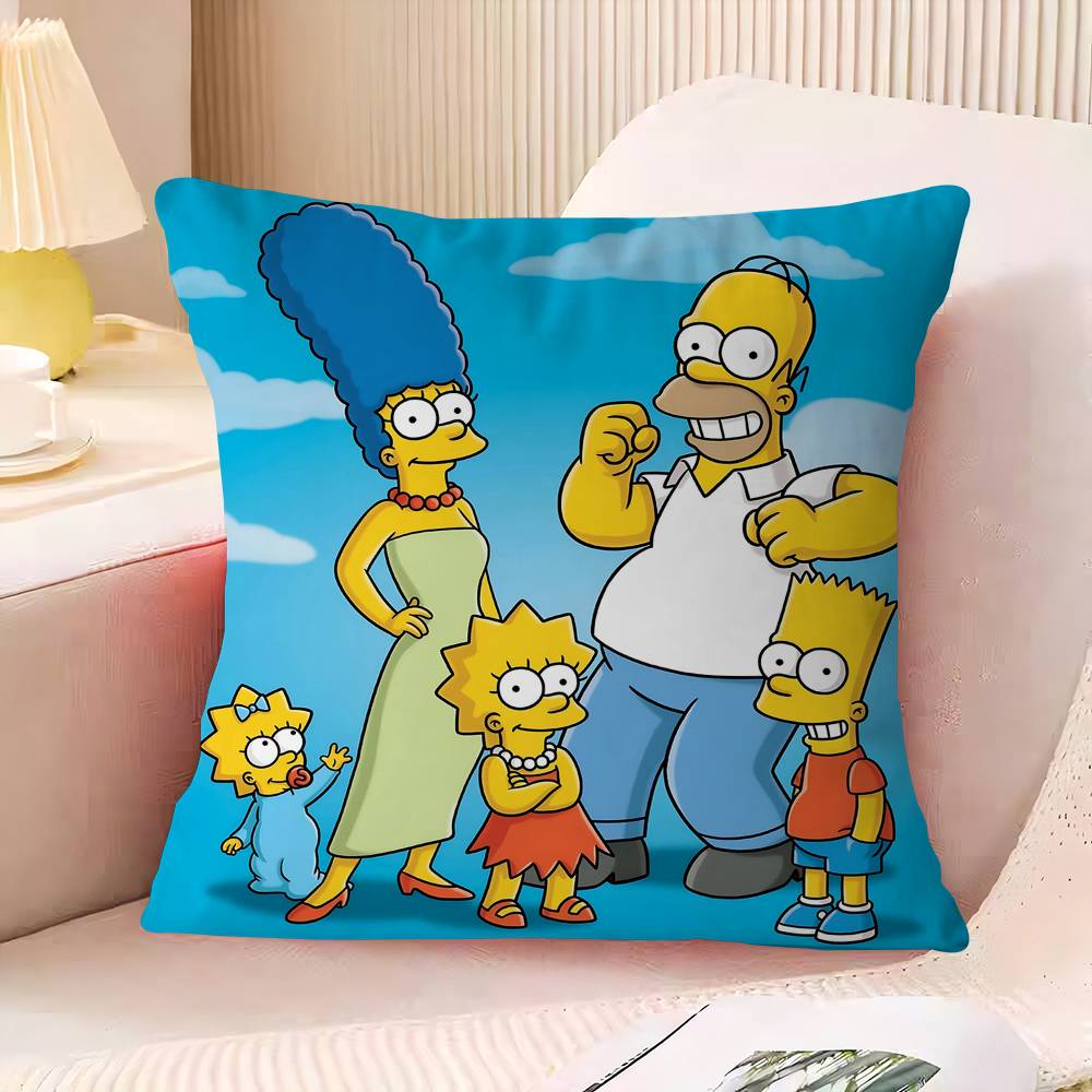 Animation The S-Simpsons Cushion Cover Car Throw Pillow Case For Sofa Car Christmas Gift 40x40cm 45x45cm