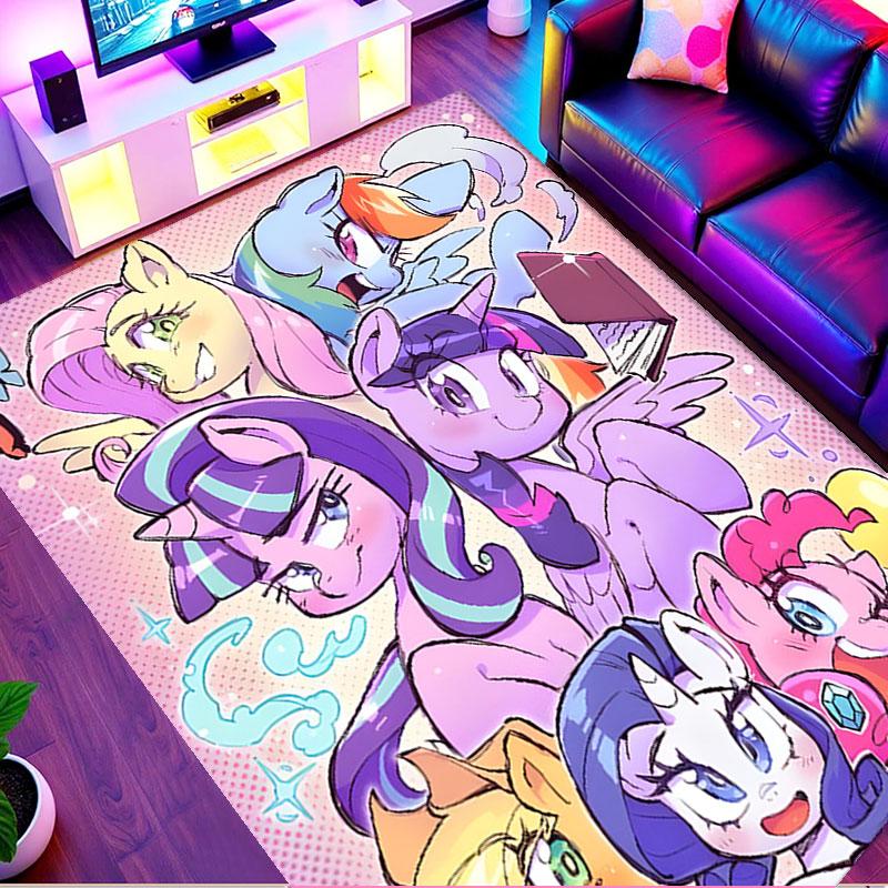 My Little Pony Print Rug, Washable Floor Carpet, For Entryway Dorm Laundry Room Office Study, Home Decor Birthday Christmas Gift