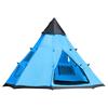 6 Men Tipi Tent With Carry Bag Blue