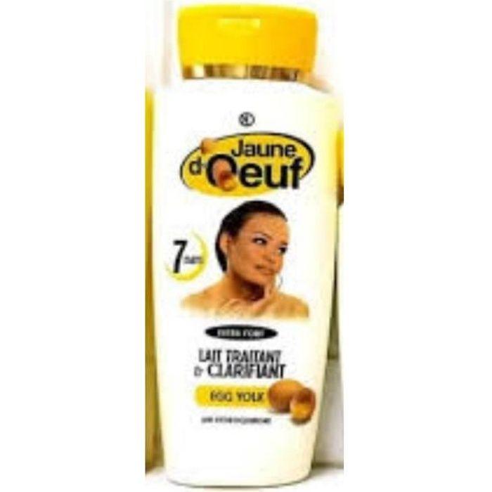 Lait éclaircissant - Jaune d'œuf - Adulte - Femme - Sans parabène - Nourrit et clarifie la peau