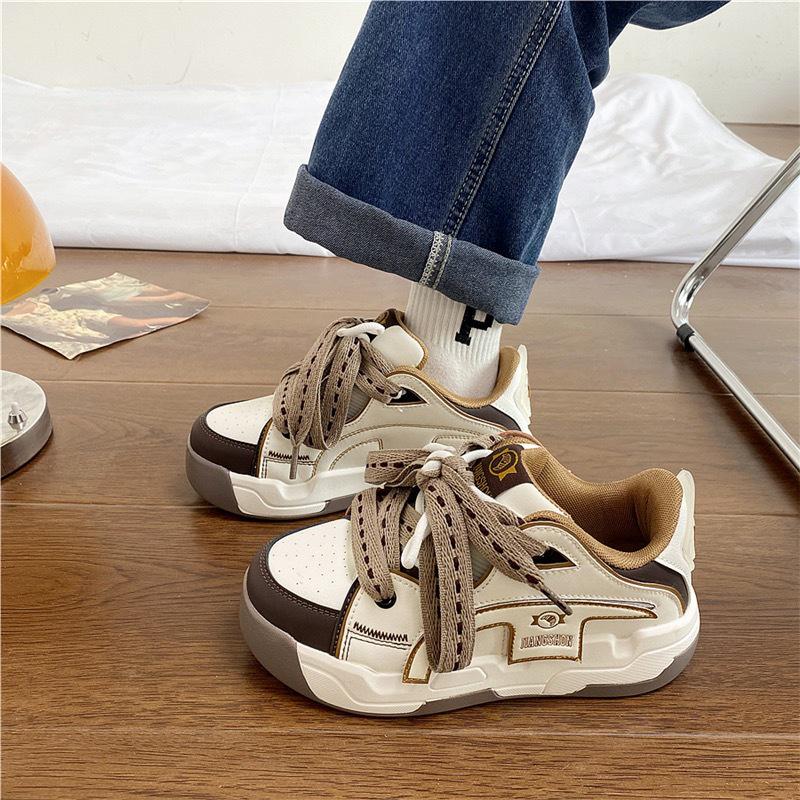 Pantofi de Skate Negri pentru Bărbați, care Măresc Înălțimea, Antiderapanți - Cu Talpă Groasă și Versatili pentru Sporturi Casuale