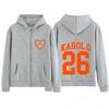 Karol G Tropicoqueta Tour Album Print Zip Up Hoodie Men Women Fashion Winter Long Sleeves Sweatshirts