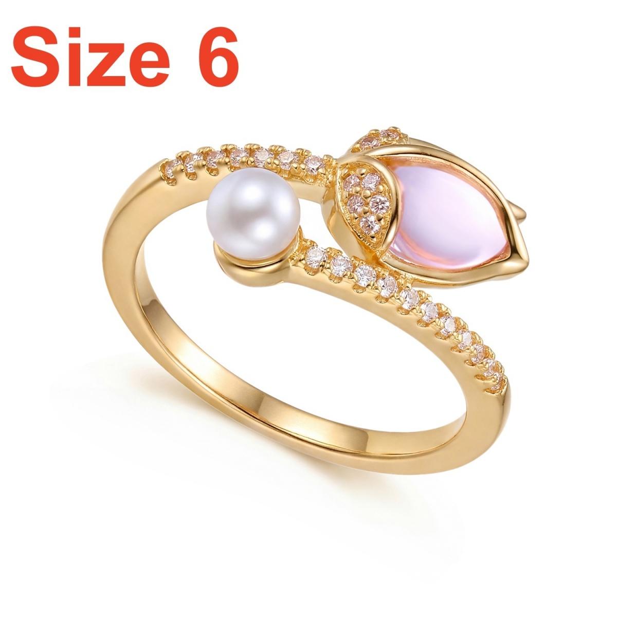 

Delicate Inlaid Cubic Zircon Pink Opal Imitation Pearl Tulip Flower Finger Rings Romantic Elegant Floral Ring Aesthetics Jewelry
