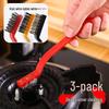 Japanese Stove Cleaning Brush Set: 3-Piece Steel Wire Brushes for Rust Removal and Polishing