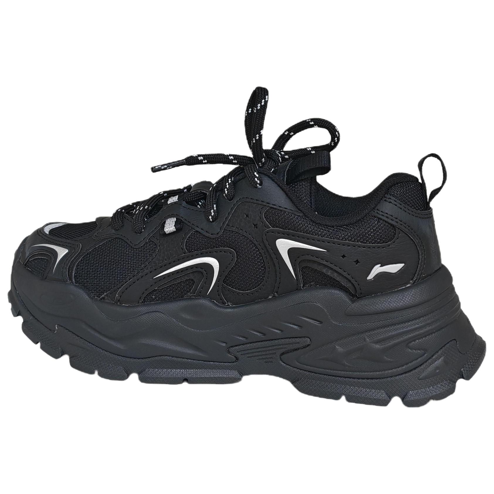 

Li Ning Starburst Синтетическая кожа Мягкая Ретро Мода Универсальная Амортизация Нескользящая Обертка Низкий Верх Повседневная Обувь Женские кроссовки Черный AGCV252-4 37.5