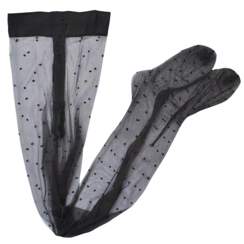 Sexy Women's Dot T Crotch Thin Stockings Pantyhose Sheer See Through Oil Gloosy Shiny Maid Tight Stocking Seamless Pantyhose