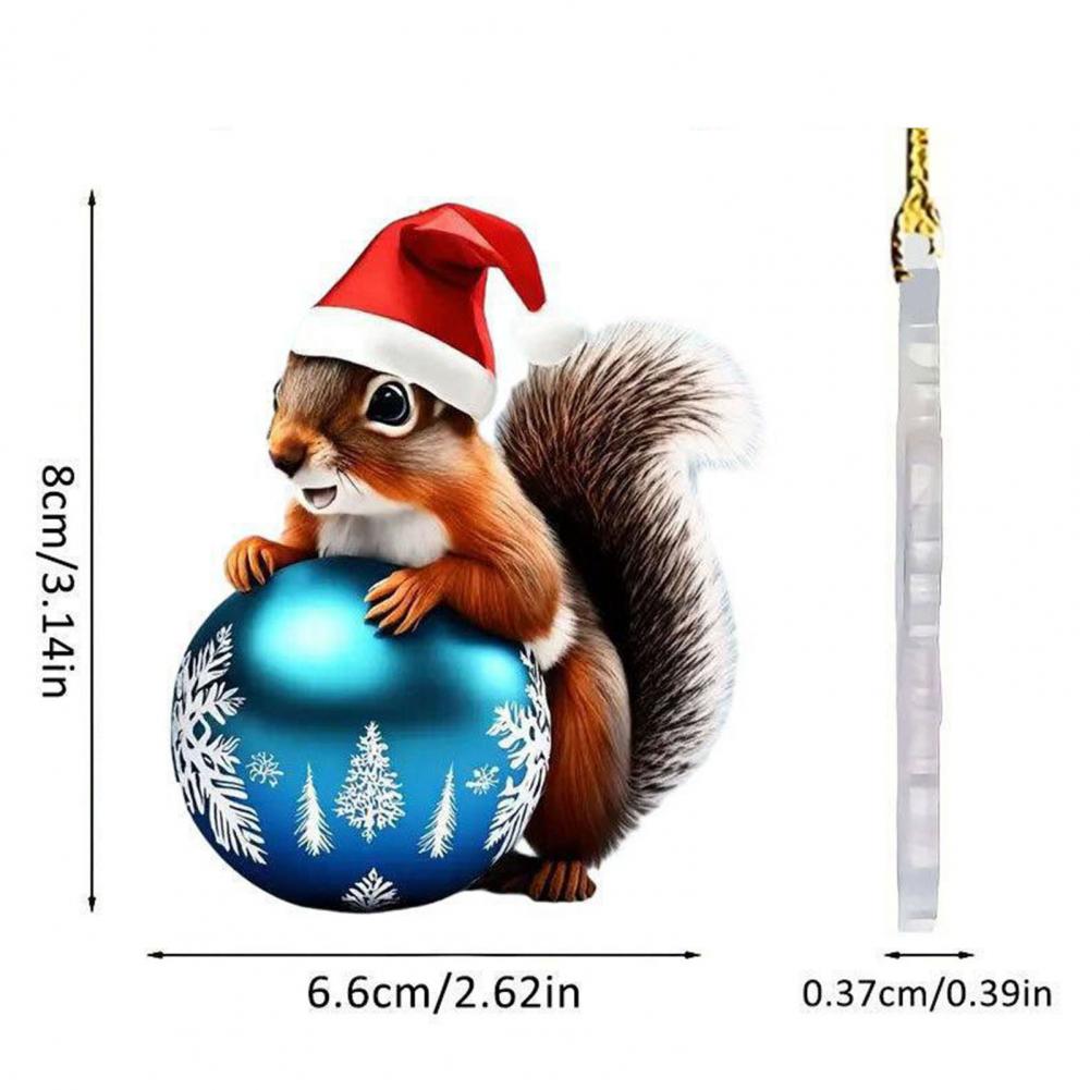 Niedlicher Hängeornament mit Eichhörnchen-Motiv, Autoanhänger mit Umhängeband, einfach aufzuhängen, vielseitiger Taschenanhänger, Schlüsselanhänger-Dekoration