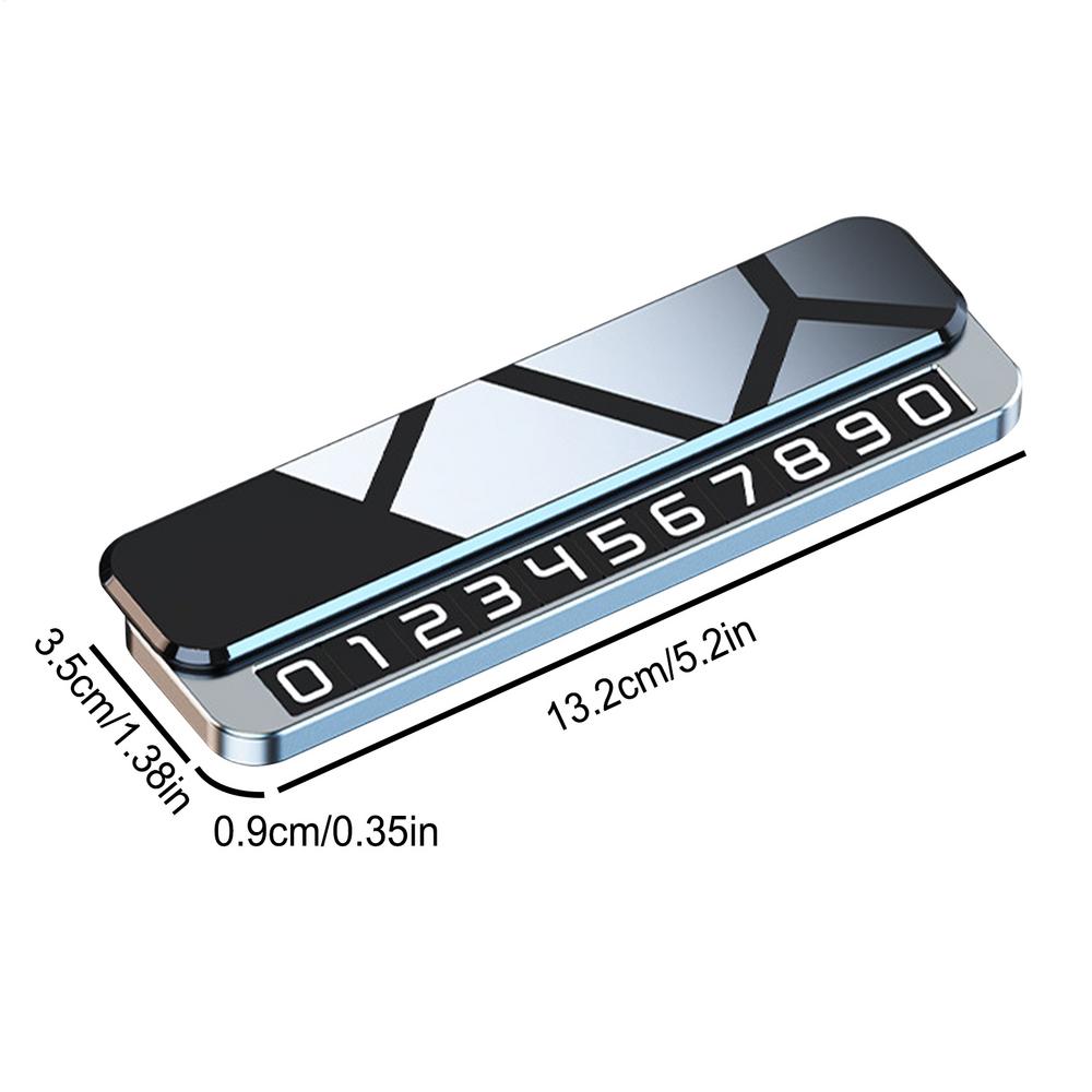 

Универсальная металлическая автомобильная временная парковочная карта, выдвижная скрытая панель для отображения номера телефона, парковка, стоп, в автомобильном стайлинге, автоаксессуары серебряный