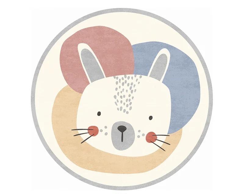 Cartoon Carpets for Living Room Cute Bedroom Decor Round Rugs Non-slip Chair Floor Mat Children's Room Bedside Carpet Study Rug