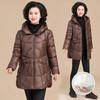 Dicke Mutter Winter Steppjacke Damen Mittellang Plus Dick Plus Größe Steppjacke Jacke Mittelalterliche und Ältere Steppjacke