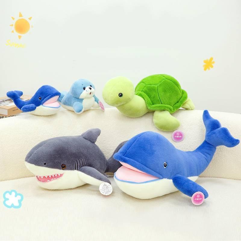 Shark Big Mouth Plush Toys Cute Cartoon Buddy Kids Sleeping Companion Gifts