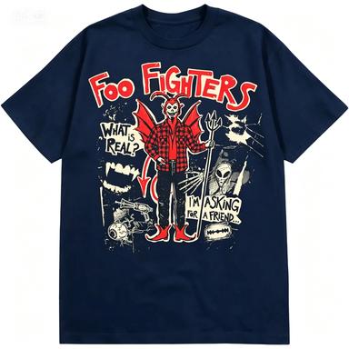 Foo Fighters 2026 Madcool Music Festival Alien Pattern Rock Band Cotton Unisexs And Unisexs Universal Shortsleeved Tshirt