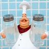 Resin Decorative Ornaments,Kitchen Decor,Cook Statue,French Chef Figurines with Salt and Pepper Shaker Set