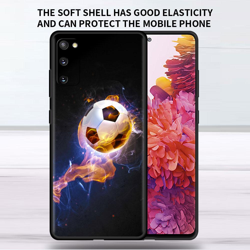 Custodia Morbida Per Samsung Galaxy Note 20 Ultra 10 Plus Lite A50 A70 A20 A40 A20e 9 8 A60 A10e Funda Cover per Telefono I Love Football Capa