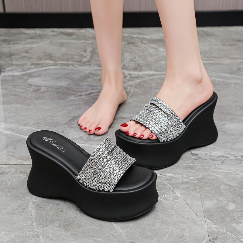 Fashion Leopard Women Wedges Platform Slippers New Sandals Sexy Fashion Summer Shoes Dress Party Shoes Designer 2025 Trend Woman Pumps