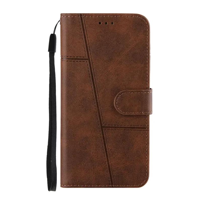 For VIVO V60 Lite Case Flip Wallet Book Cover For Coque Vivo V60 Lite 5G V60Lite 4G V2530 Leather Protective Phone Cases Fundas for VIVO V60 Lite 5G коричневый