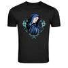 Virgin Mary Floral Religious Graphic T-Shirt