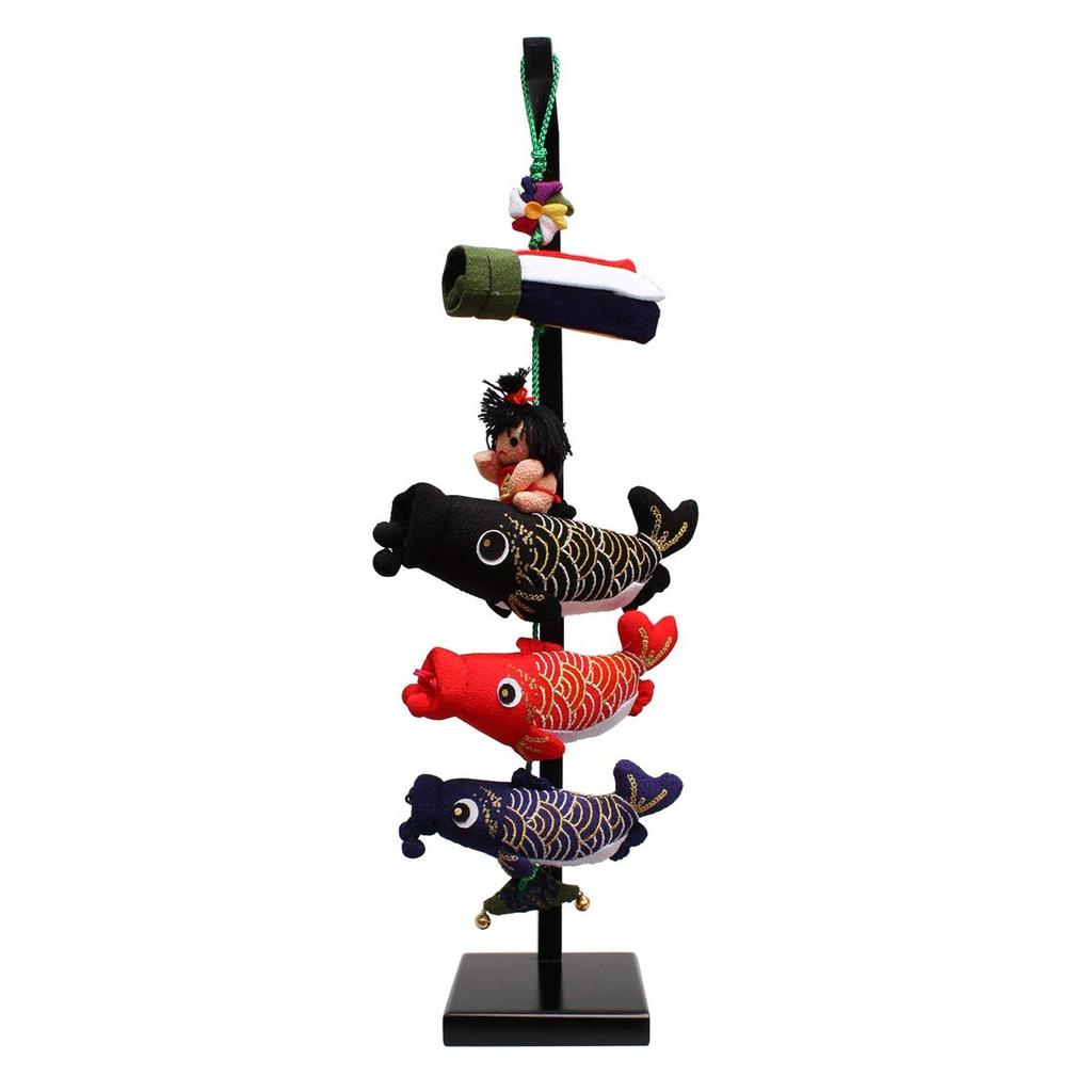 Ningyo no Kodomoya Honten Indoor Carp Streamer Kintaro Koinobori Hanging Decoration XS 48cm Chirimen May Festival Boy's Day Japan