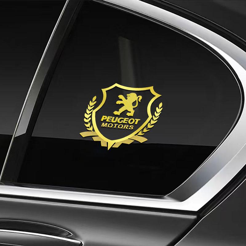 1Pcs Car Body 3D Stickers Wheat Ears Styling Emblem Auto Decoration For Peugeot 308 408 508 RCZ 208 3008 2008 206 207 108 406 407 408 206 207 306 307