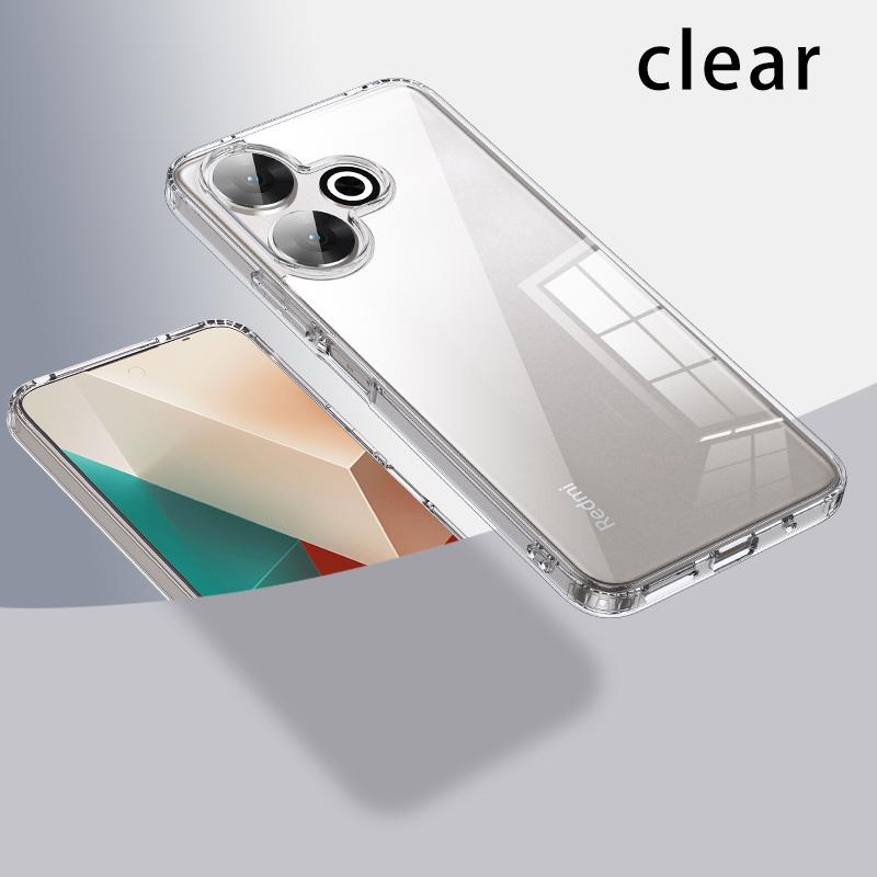 

Для Xiaomi Redmi 13 4G матовый противоударный чехол для ПК с защитой от отпечатков пальцев, устойчивый к падениям, прозрачный, не желтеющий, защитный чехол для задней панели For Redmi 13 4G чистый