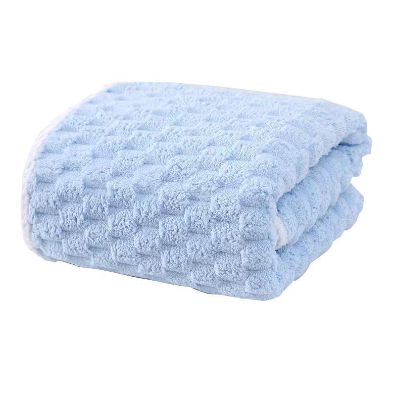 Prosop absorbant pentru față și curățare din fleece coral cu margine filată