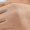 1 Pair Winter Cycling Gloves for Women Men Solid Color Touch Screen Five Finger Gloves Plush Lining Skiing Gloves