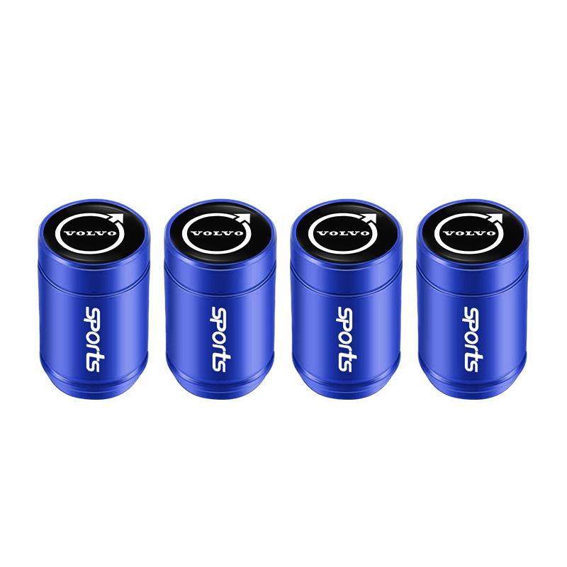 4Pcs Aluminum Alloy Car Wheel Tire Valve Caps Stem Cover For Volvo Rdesign XC60 XC90 XC40 V50 V60 V40 EX30 S60 C30 V70 S90 AWD