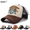 Boné Trucker de 5 Painéis com Proteção Solar de Verão, Bordado 3D e Tela