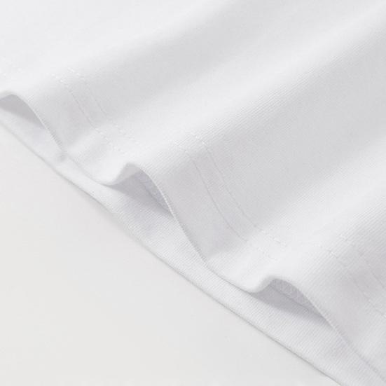 Sommer T-skjorte for menn Rhinestone Dekor Rundhals Løs Pure Farge Kortermet Pullover Uformell Midt Lengde Daglig slitasje Sport Topp