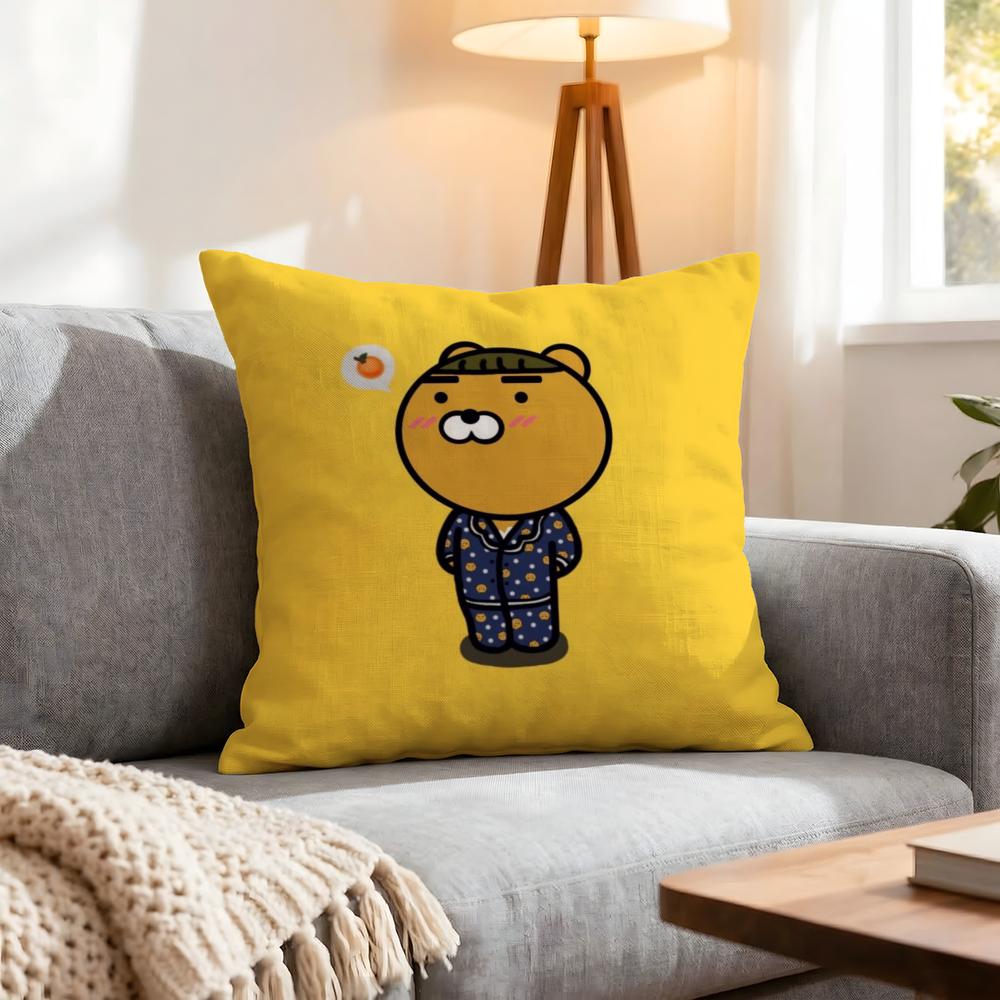 Character Kakao Friends Cushion Cover 1Pcs Decorative Covers Soft Cushion Case For Sofa Couch Decor 40X40 45X45 Pillowcases