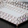 Decorative Makeup Vanity Trays Crystal Mirrored Trinket Ornate Perfume Plate for Dresser - 3