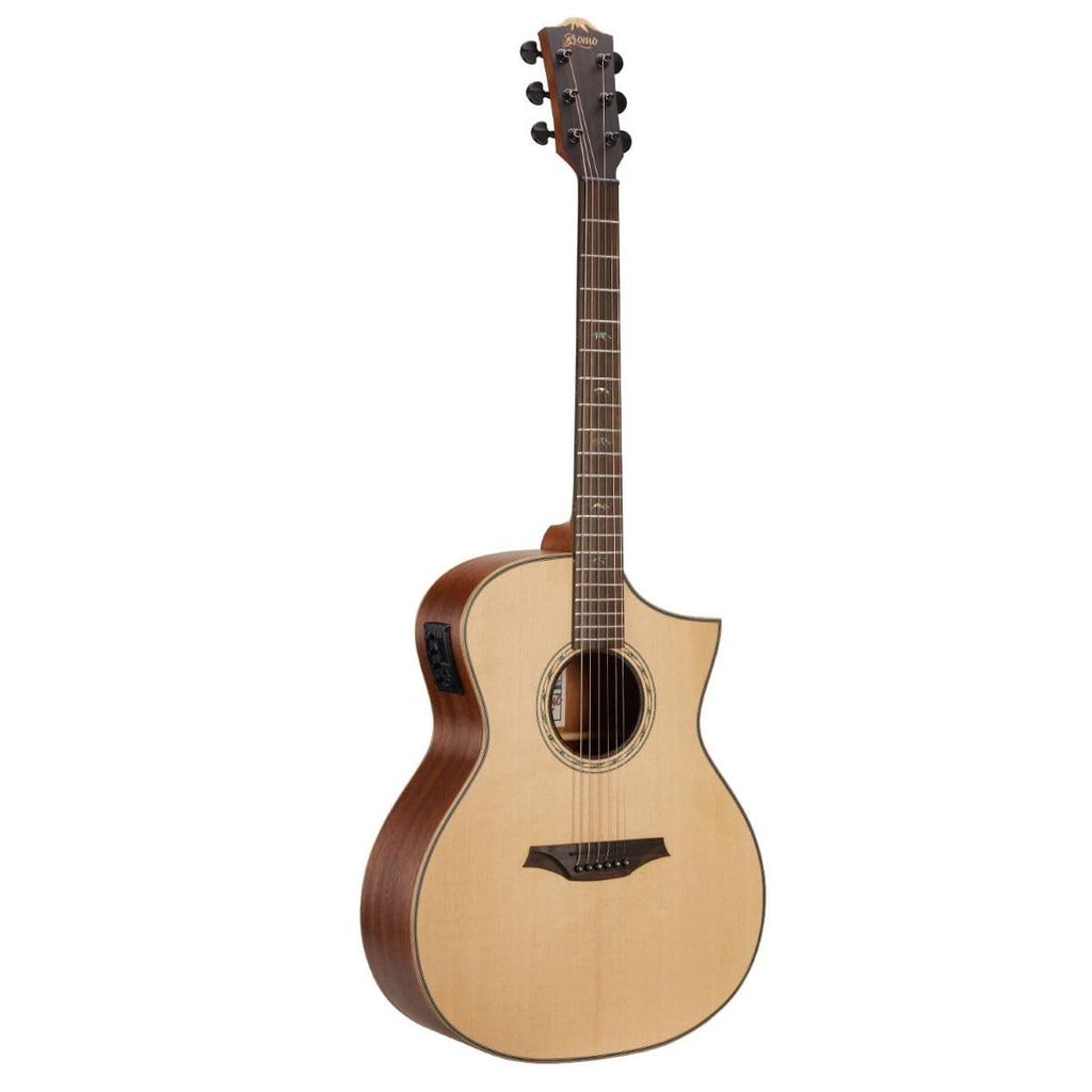 Bromo BAT4CE Electric Acoustic Guitar Solid Top Gig Bag Included Acoustic Guitar Bromo