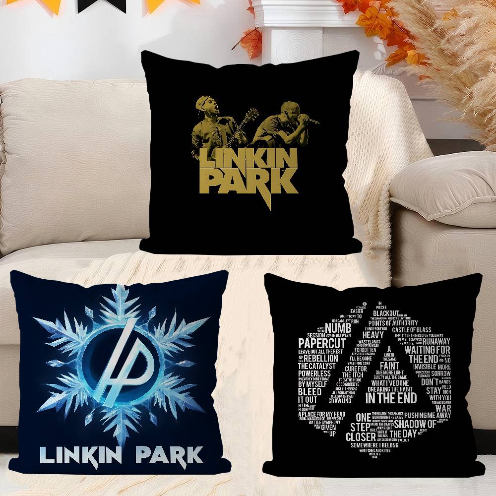 Band L-Linkin Cool P-Park LOGO Kudde Gåvor Heminredning Sovrum Soffa Bil Kuddöverdrag Fodral 45x45cm