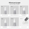 5-Piece Double-Ended Nail Art Silicone Pen Set with Rhinestones - Hollow Carving, Embossing, Smearing, and Mirror Powder Brushes.
