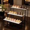 3 Pieces Rectangular Dessert Display Stand Easy to Clean Buffet Risers Sleek