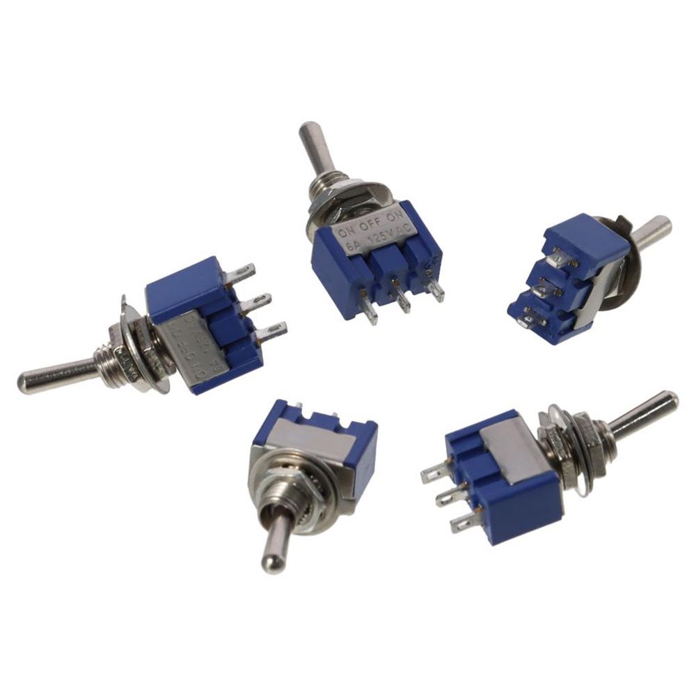 

10pcs 33mm / 1.3 Mini Toggle Switch Metal, Plastic Car Boat Switches Household Appliances