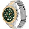 Tommy Hilfiger Herren-Chronograph Grüne Lünette Zweifarbige Armbanduhr 1792079