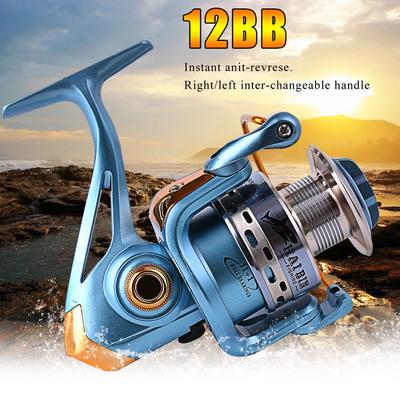 12BB Fishing Reel Beautiful Spinning Fishing Reel Inter-changeable Fishing Reel M Power Fishing Tool
