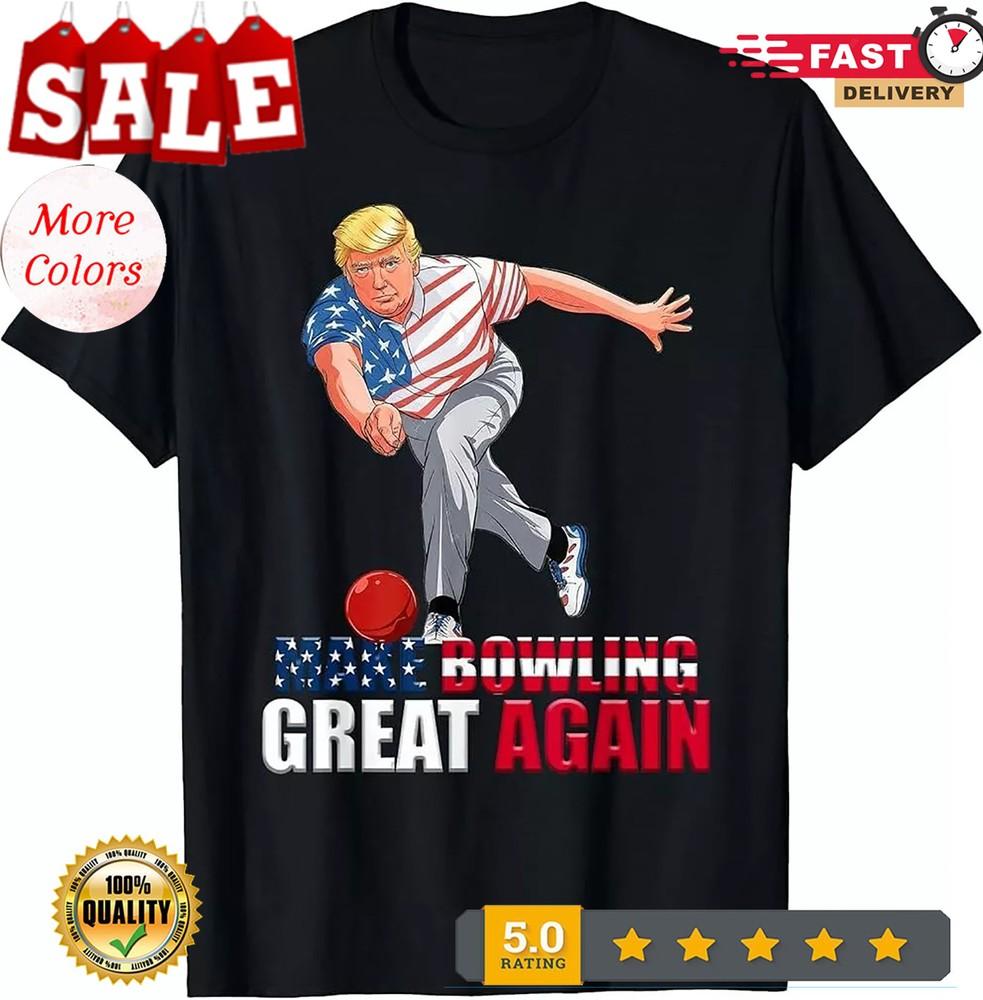 

Funny Trump Bowling Make Bowling Great Again T-Shirt 3XL