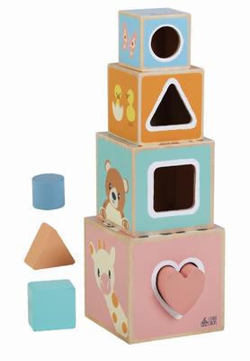 Wooden Toy For Child Sorter, Montessori, Blocks, Animals Shapes