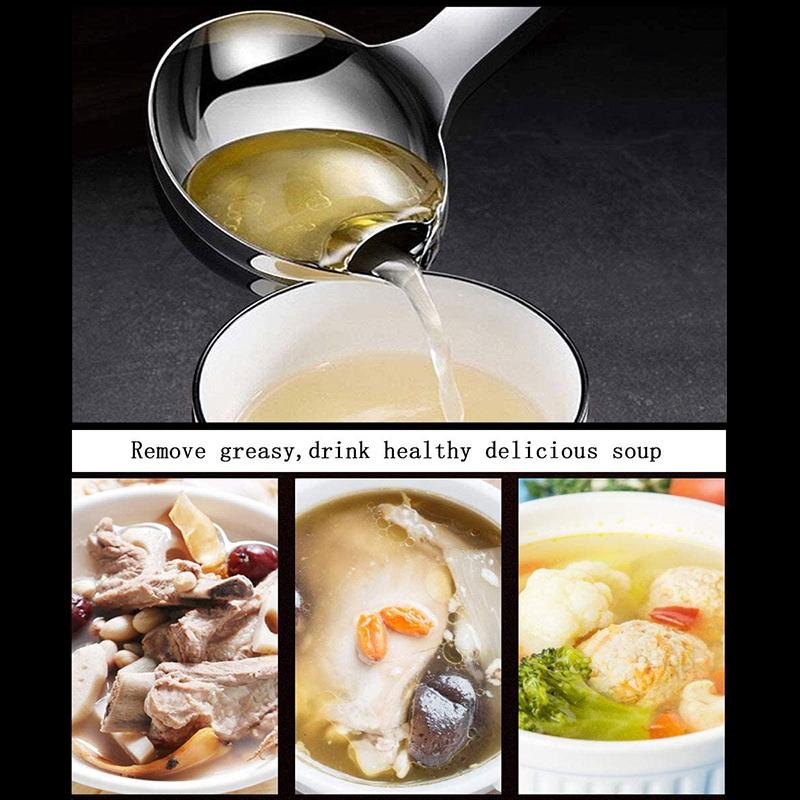 Home Strainer Cooking Stainless Steel Ladle Dinner Tableware Stainless Steel Soup Spoon Large Capacity