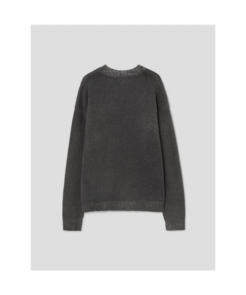 8seconds Dyed-Like Print Round Knit Ash