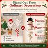 Crochet Snowman Spiral Ornament DIY Kit for Beginners 3D Hanging Christmas Tree Craft Set with Wool Yarn Crochet Hook Snowflakes and Beads