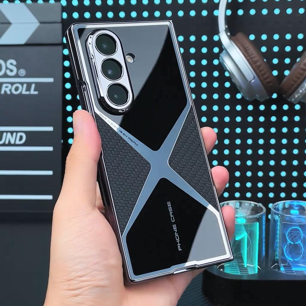 GKK Luxury Plating Super X Case for Samsung Galaxy Z Fold 7 6 Outer Screen Glass Plastic Hard Back Cover for Galaxy Z Fold7 Case