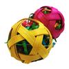 3Pcs Bird Foraging Toys Parrot Cage Shredder Toy 2.4-in Foot Ball Chewing Toys for Small Animals Gerbils Hamsters