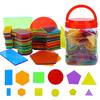 Montessori Translucent Geometrische Puzzel Kinderspeelgoed Regenboog Blokken DIY Denkspel Sensorische Educatie Leren Lichttafel Speelgoed