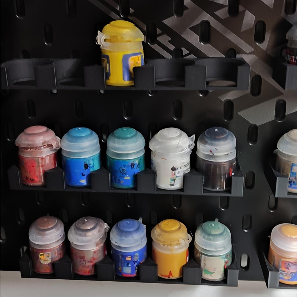 1x Pigment Rack Space Saving for Storing Pigment Bottles 3.2cm 1.26in Wall Mount Paint DIY Project Pigment Storage Display RackGood Product