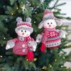 Portable Knitted Hat Snowman Doll Cartoon Christmas Decorations Pendant Snow Doll  New Year